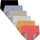 Nalwort Women's Menstrual Period Briefs Girl Ultra Soft Postpartum Cotton Panties Underwear