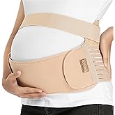 ACCUBIO Maternity Belly Band for Pregnant Women, Maternity Belt, Pregnancy Belly Support Band for Abdomen,Breathable and Adjustable Belly Brace, Relieve Waist and Back Pain (Large)