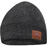 BULYPAZY Bluetooth Beanie for Men Women, 24 Hours Play Time Knit Beanie Hat, Wireless Beanie Hat with Headphones, Bluetooth Music Beanie Ideal Tech for Birthday Valentines Day