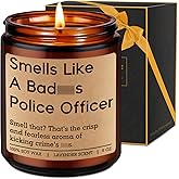 Fairy's Gift Cop Candle, Police Officer Gifts, Police Academy Graduation, Law Enforcement, Cop Gifts for Men Women New Policeman - Appreciation, Retirement, Valentines Funny Presents for Policemen BF