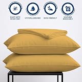 DN Pillow Cases 2 Pack Ochre 50x75cm Envelope Closure 100% Microfibre view 3