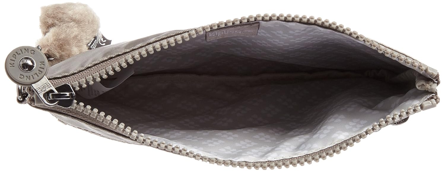 kipling small pouch - ness metallic pewter,f