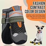 SlowTon Dog Boots Waterproof Non Slip Paw Protectors Adjustable Reflective view 3