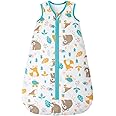 Mosebears Sleep Sack Baby Winter Wearable Blanket with 2-Way Zipper,2.5 TOG Cotton Sleep Sack Unisex (Animal World, 0-6 Months)