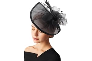 AQOKKA Women Fascinators Hats Flower Fascinators with Headband and Clip Tea Party Headwear for Women and Girls