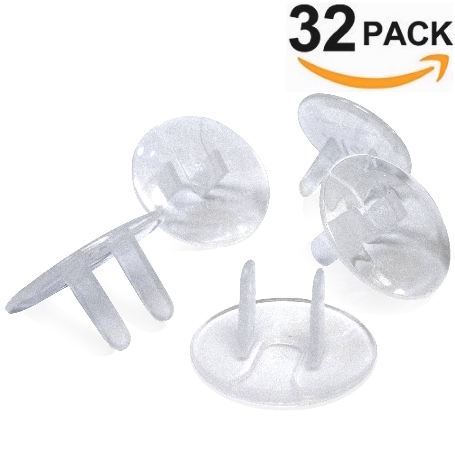 Outlet Plug Covers (32 Pack) Clear Child Proof Electrical Protector