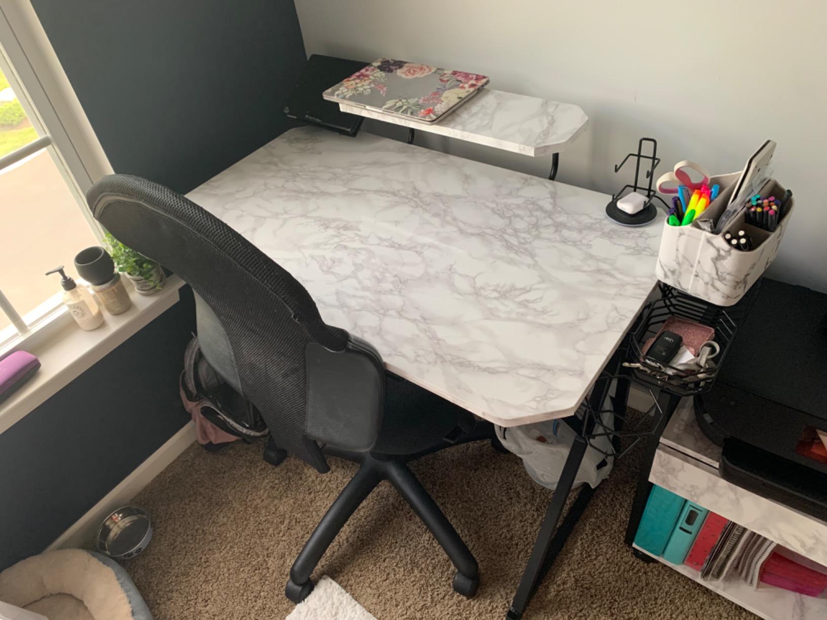 19/mo Finance Amazon Basics Gaming Computer Desk with Storage for