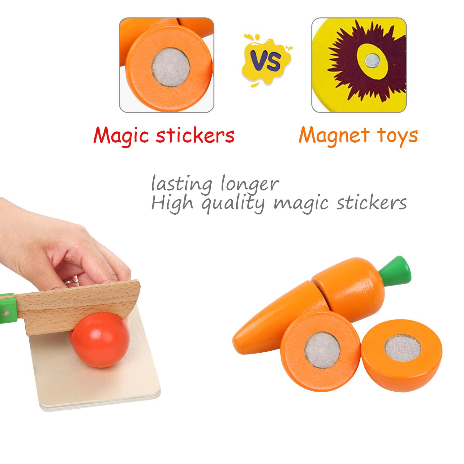 Lebensmittel BelleStyle Küchenspielzeug Obst Gemüse Spielzeug Holz