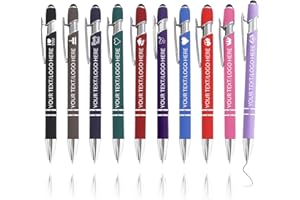 Custom Personalized Pens, Bulk Engraved Custom Pens With Names, Funny Ink Pens, Ballpoint Pen with Stylus Tip, Suitable for B