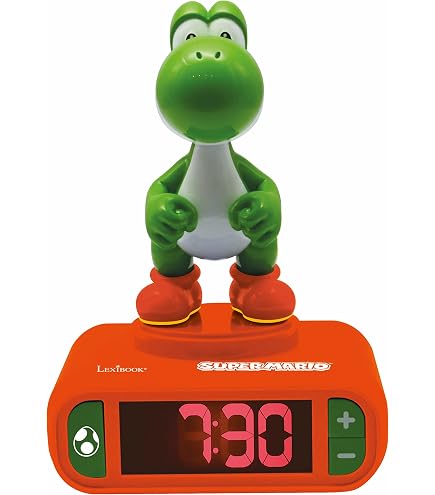 Paladone Super Mario Bros Mushroom Digital Alarm Clock with Power