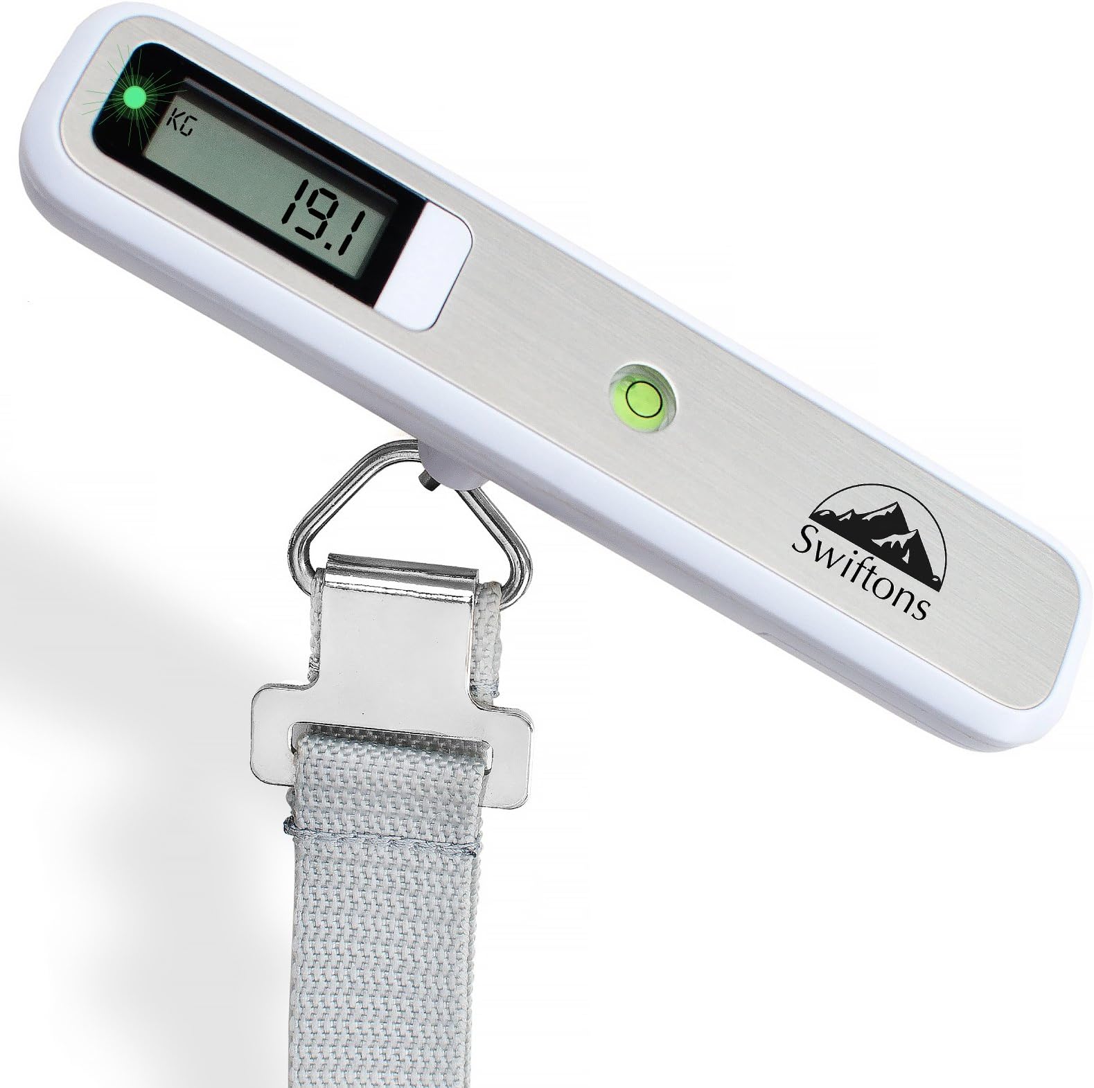 The Most Accurate Digital Luggage Scales w/Excess Weight Alert and Spirit Level for Superior Accuracy, 50 Kilo Max Weight Luggage. Tare Function, Auto-Off Function Handheld Scales