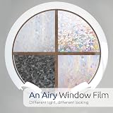 rabbitgoo Rainbow Window Film Privacy Glass Decor 30x200cm Static Cling view 4