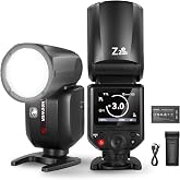 NEEWER Z2PRO-S 2.4G TTL Round Head Flash Speedlite Compatible with Sony | Wireless Compatible with Godox, 76Ws 1/8000s HSS, Upgraded UI, TTL/M TCM Switch, 7.2V/3000mAh Battery, 600 Full Power Flash