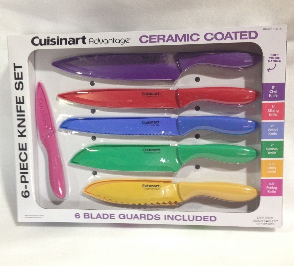 Cuisinart Advantage 12-Piece Knife Set Bright - 6 knives & 6 knife covers