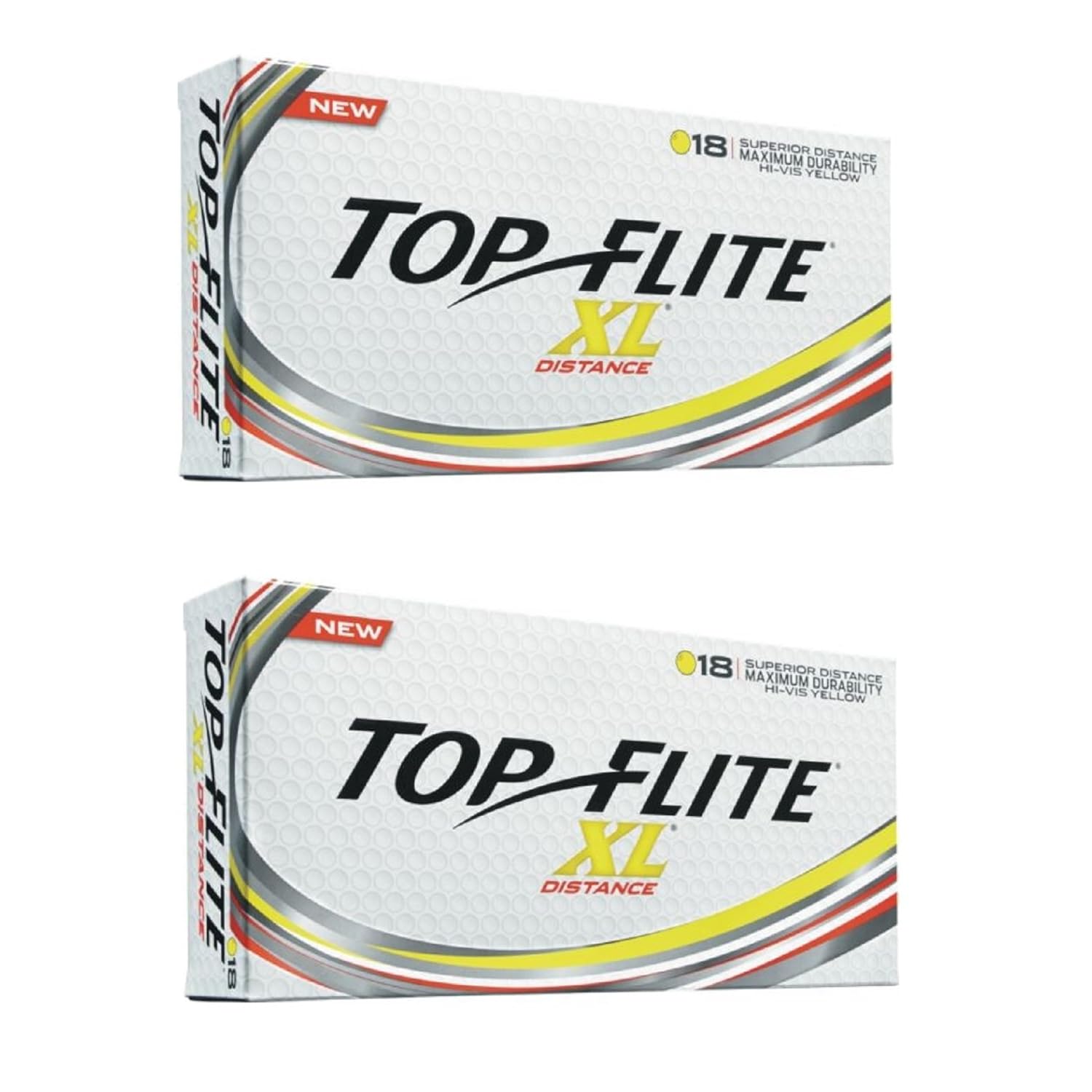 2pk Top Flite XL Distance Golf Balls Yellow 36 Balls