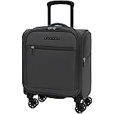 Verage Under Seat Luggage with Wheels, Softside Small Suitcase Spinner Carry On Luggage Bags for Airlines Airplanes Short Trip Men Women (Grey, 14-Inch Underseat)
