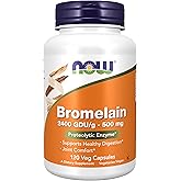 NOW Foods Supplements, Bromelain (Natural Proteolytic Enzyme) 2,400 GDU/g - 500 mg, Natural Proteolytic Enzyme*, 120 Veg Capsules