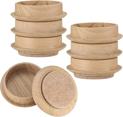 CHUYOU Felt Floor Cups 8 pcs 45 mm Round Furniture Pads Non Slip Protectors