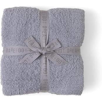 Barefoot Dreams CozyChic throw blanket in Dove Gray