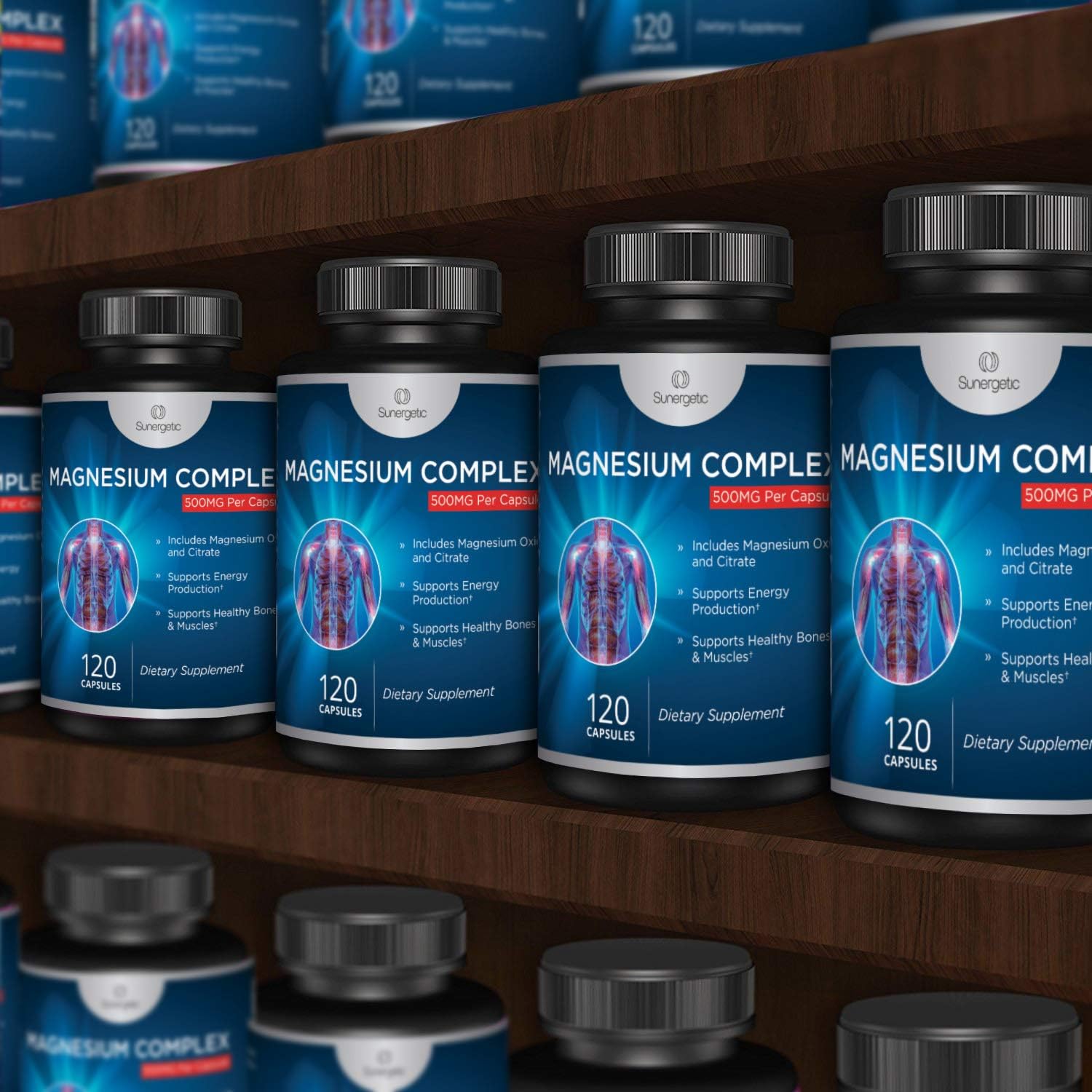 Premium Magnesium Citrate Capsules – Powerful 500mg Magnesium Oxide & Citrate Supplement – Helps Support Healthy Bones, Muscles, Teeth, Energy & Relaxation – 120 Vegetable Capsules: Health & Personal Care