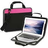 CDBXPRG Laptop Case Sleeve 13-14 inch,Shockproof Computer Cover for HP,Protective Notebook Briefcase Carrying Bag for MacBook Air/MacBook Pro,Dell,Lenovo,Chromebook Computer Sleeve with Handle (Pink)