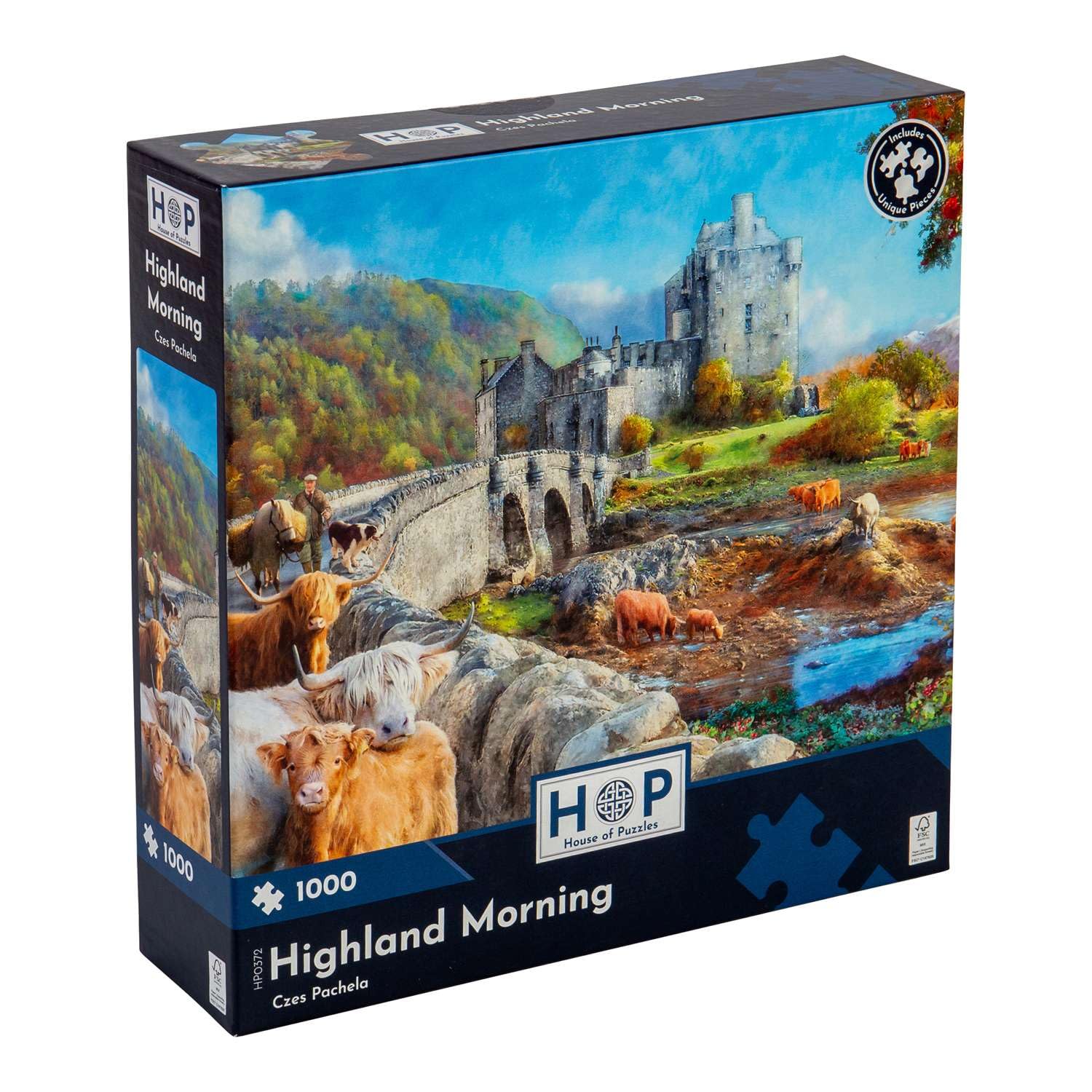 The House of Puzzles - Highland Morning Jigsaw - 1000 Piece Jigsaws For Adults, Artist Illustrated, Scenic Landscape, Deluxe Puzzle Gifts — image 1