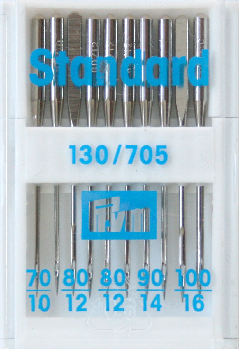 Prym No's 70/80/90/100 Standard Assorted Sewing Machine Needles, Metal, Silver, 4.8 x 3.2 x 0.6 cm