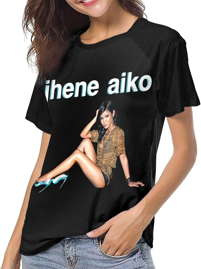 Jhene Aiko T Shirt Women Summer Baseball T Shirts Round Neck Short