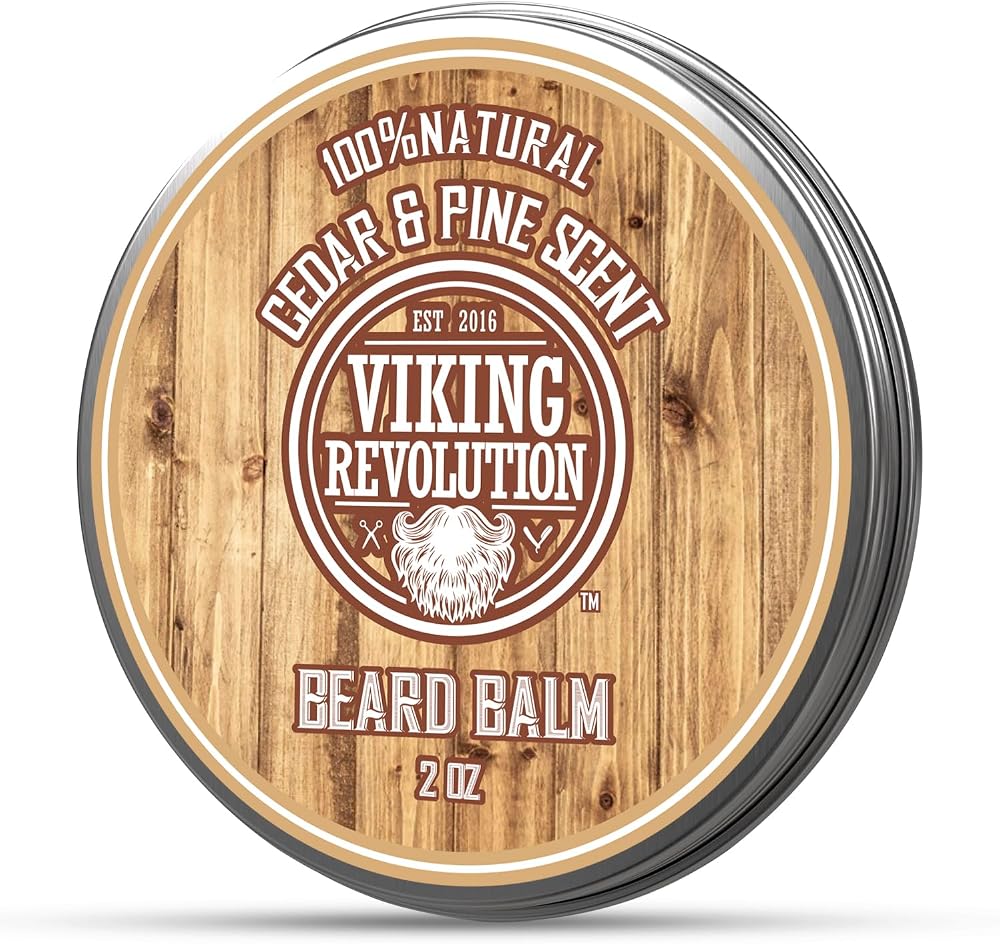 Viking Revolution Beard Balm Natural Argan Jojoba Oils Cedar & Pine 57 g