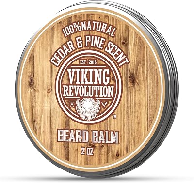 Viking Revolution Beard Balm Natural Argan Jojoba Oils Cedar & Pine 57 g