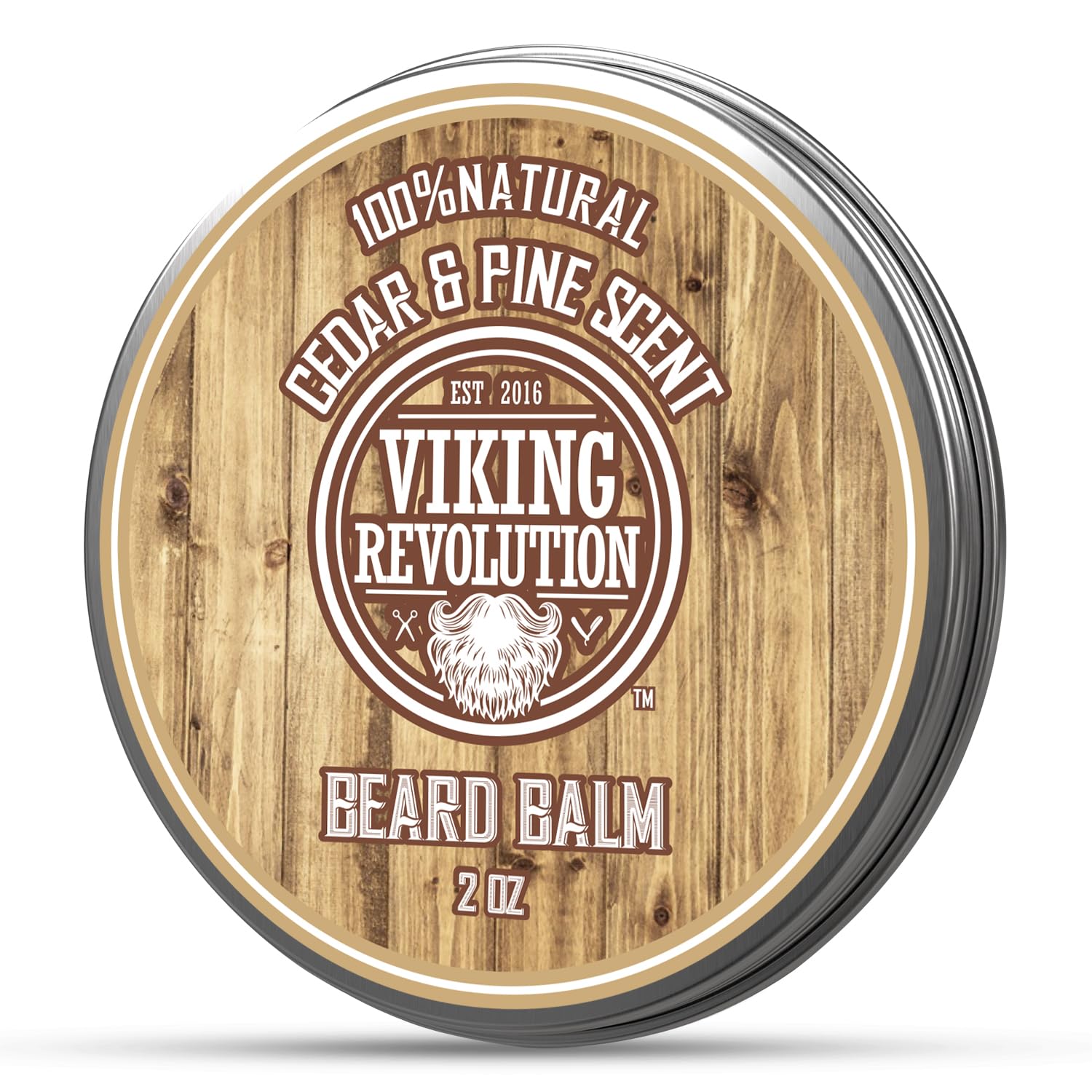Viking Revolution - Beard Balm - Natural Beard Balm For Men With Argan & Jojoba Oils- Styles, Strengthens & Softens - Beard Wax - Gifts For Men - Cedar & Pine - 57 g