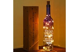Umigy Christmas Daughter Gifts for Women Wine Bottle Lights with Cork Gifts for Daughter from Mom and Dad Light up Lamp Decor LED Glass Waterproof Cork Light for Home Birthday Party Holiday Decor