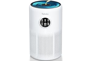 Air Purifiers for Home Pets Large Room Up to 1360 Ft², Tailulu D10 HEPA Air Purifiers for Bedroom with 15dB Sleep Mode, Air Filter for Pet Dander Smoke Odor Dust Pollen with Timer Fragrance Sponge