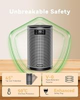 PALINTH Electric Heater 1500W Portable Ceramic Space Heater with Thermostat view 3