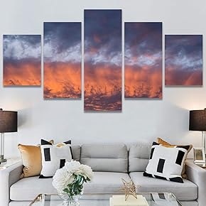 SIGNWIN 5 Panel Canvas Wall Art Modern Art...