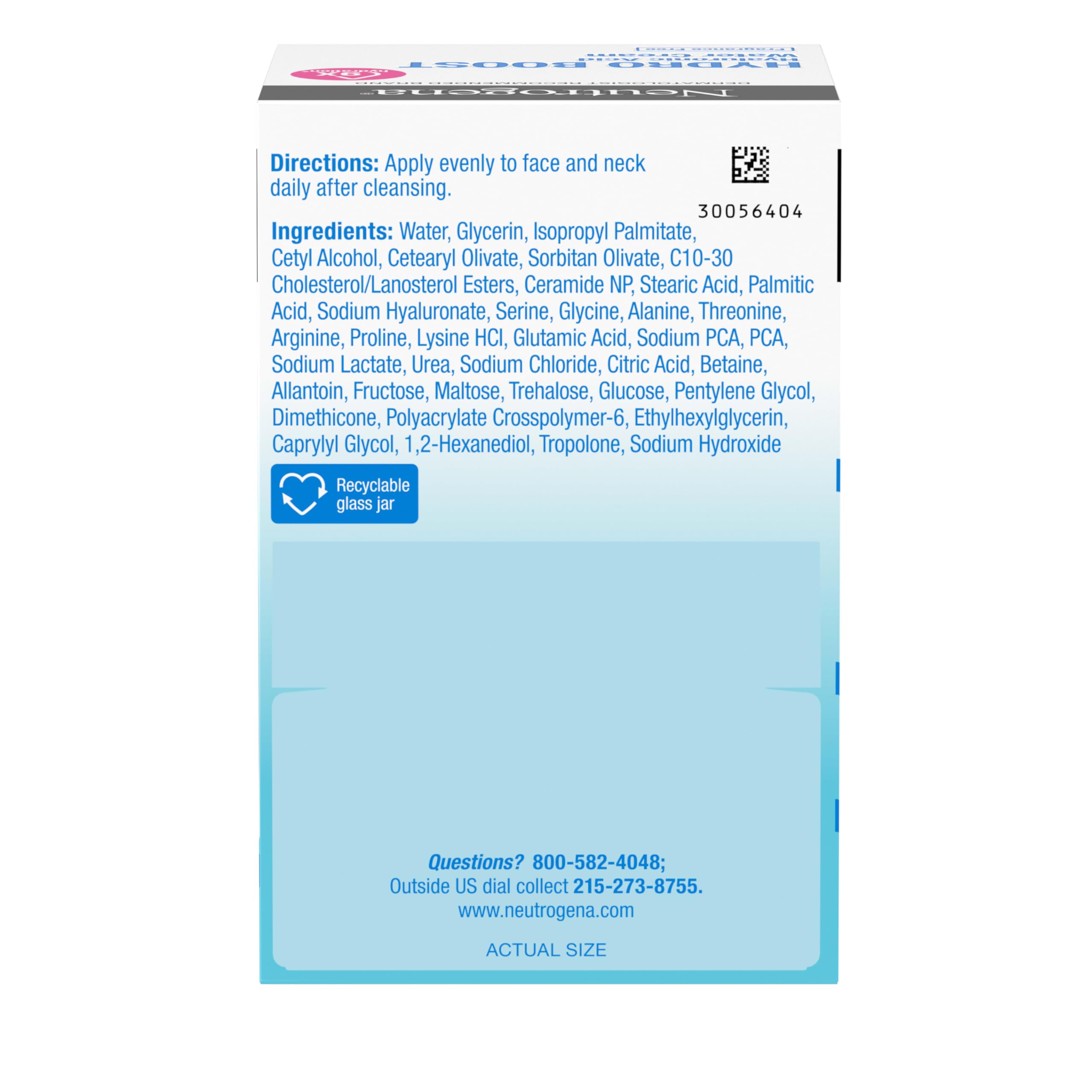 Neutrogena Hydro Boost Skincare Set, Hydro Boost Water Cream Face Moisturizer for 72-Hour Hydration, 1.7 Fl Oz, & Hydro Boost Hydrating Gel Facial Cleanser Trial Size, 0.5 Fl Oz, 2 Pack, Clear