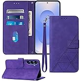 Moment Dextrad for Samsung Galaxy S25 Case/S24 Case Wallet, Card Holder Slots, Wrist Strap, TPU Interior Protective, Stand PU Leather, Folio Flip Cover (Purple)