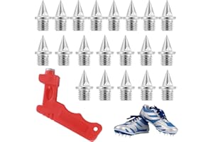 5mm Spikes for Running Shoes,20Pcs 0.25in Stainless Steel Running Spikes,Spike for Runnings Shoes with 1Pcs Spike Wrench Trac