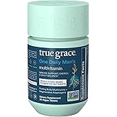 True Grace One Daily Men’s Multivitamin Fermented Minerals, Organic Adaptogens & Mushrooms Whole Body Balance Immune, Endurance, Bone & Heart Support - Non-GMO, Gluten Free - 30 Vegan Tablets