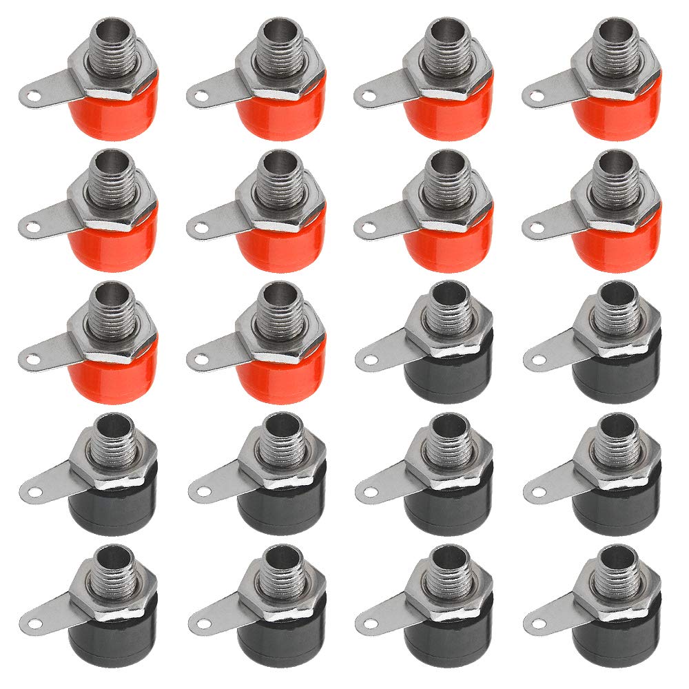 WMYCONGCONG 20 PCS 4mm Banana Female Socket Jack Mount Connectors for Banana Plugs Amplifier Terminal Binding Post