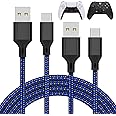 MENEEA Charger Charging Cable for PS5/PS5 Pro Controller,for Xbox Series X/S,for Nintendo Switch 2 Pack 10FT Replacement USB C Cord Nylon Braided Type-C Ports for PlayStation 5 Skin & Protector Sets