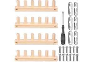 4Pcs Chunky Knitting Blanket Loom, 47” Thick Wooden Chunky Yarn Blanket Crochet Loom Frame with 1 Screwdriver & Assembly Tool