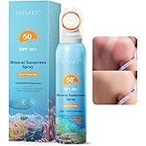 Reef Safe Sunscreen Spray SPF 50, Zinc Oxide Mineral Sunscreen Spray, Broad Spectrum UVA/UVB Protection, 360&deg; Spray, Lightweight &amp; Water Resistant, 6.76oz/200ml