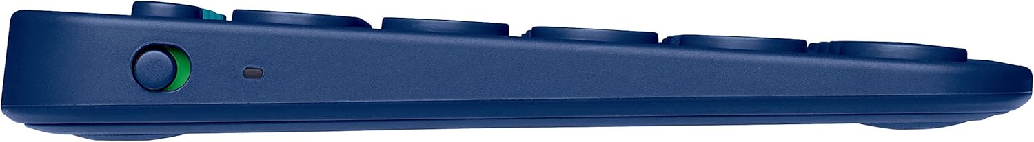 Amazon Com Logitech K380 Multi Device Bluetooth Keyboard Windows Mac Chrome Os Android Ipad Iphone Apple Tv Compatible With Flow Cross Computer Control Easy Switch Up To 3 Devices Blue Computers