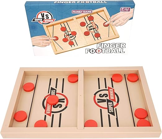 Gioco Sling Puck In Legno Ulikey – Hockey Da Tavolo Per 2 Giocatori, Portatile, Attività Familiare - 3