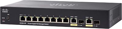 Cisco SG350-10P Managed Switch 10GbE Ports 8x RJ45 2x SFP PoE 62W LLW