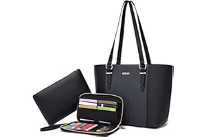 Qiyuer Women Purses Handbags Wallet Sets Shoulder Bags Top Handle Satchel Tote Purse Work Bag Set With Matching Wallet 3pcs