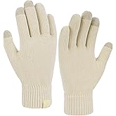 FZ FANTASTIC ZONE Womens Winter Warm Touch Screen Gloves Chenille Elastic Cuffs Knit Gloves for Women Cold Weather Gifts
