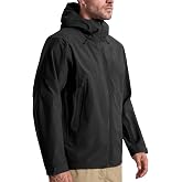 FREE SOLDIER Men's Waterproof Rain Jacket Windbreaker with Hood | Lightweight, Windproof, Breathable Shell with Taped Seams, Waterproof Zipper Pocket, Adjustable Hood for Rain and Travel
