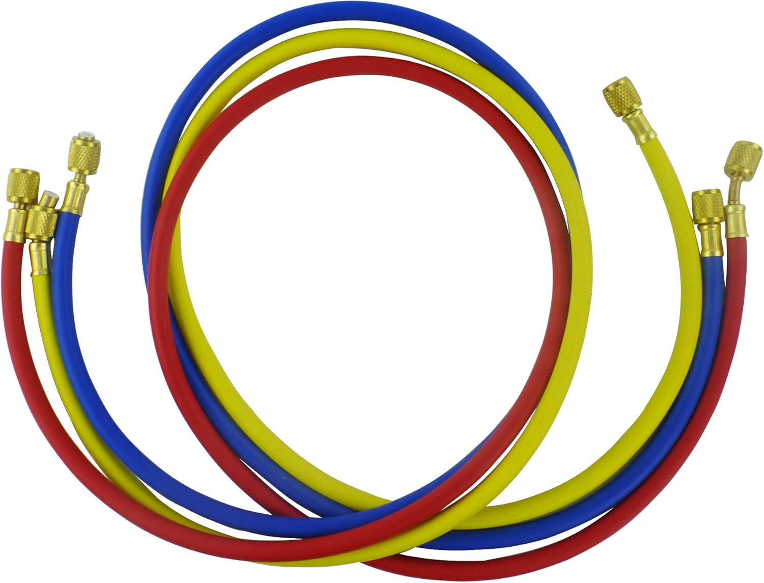 Wisepick AC Charging Hoses Tube for R134a R404a R12 R22 Air Conditioning Refrigerant 1/4" Thread Hose 5ft: Automotive